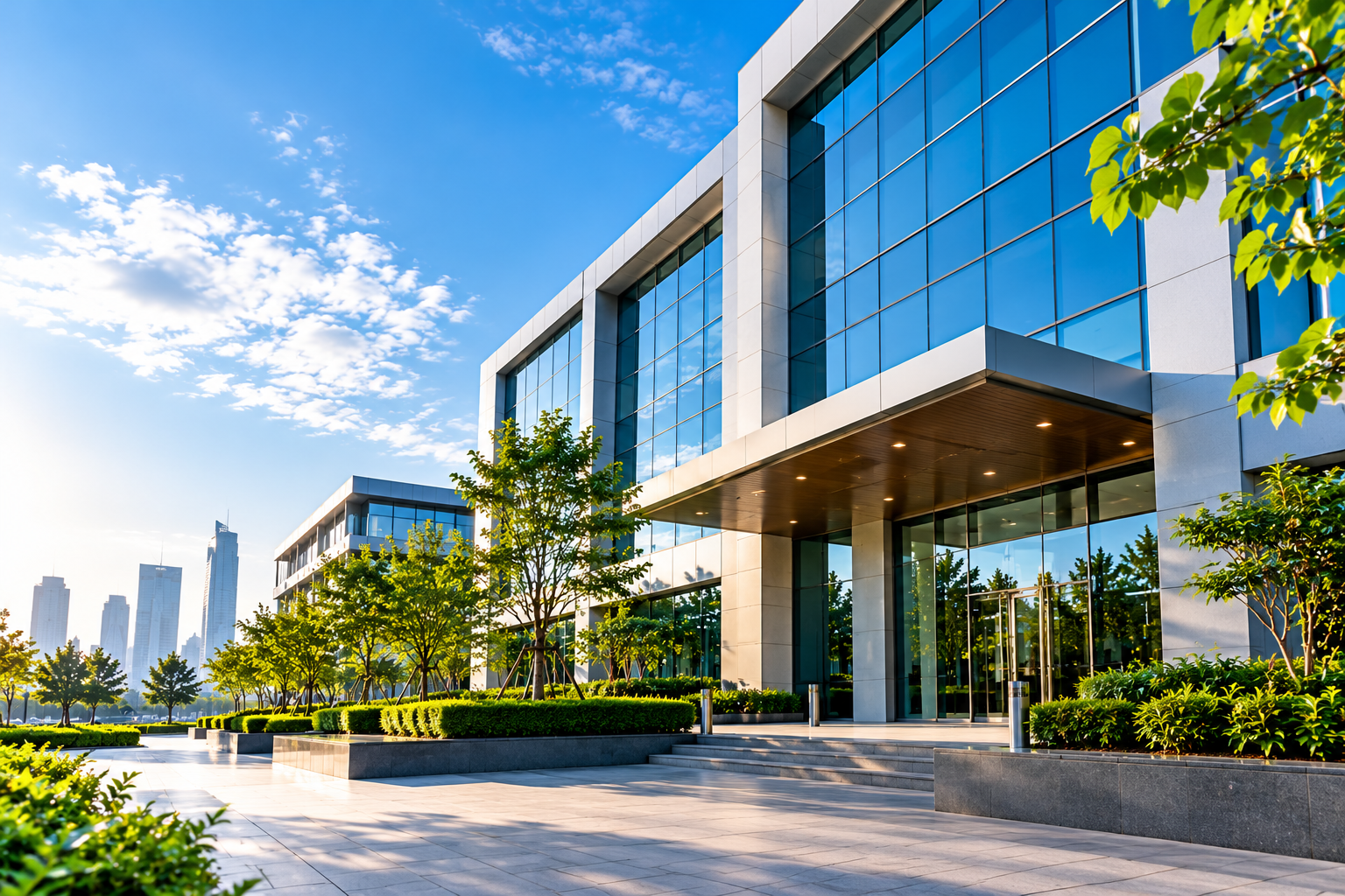 Modern Corporate Headquarters Entrance